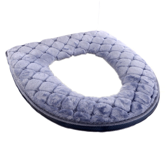 Plush Washable O-Shape Toilet Seat Cover