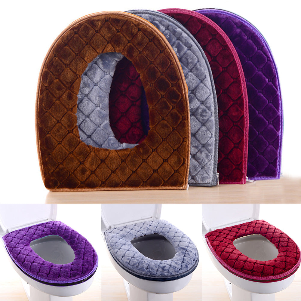 Plush Washable O-Shape Toilet Seat Cover