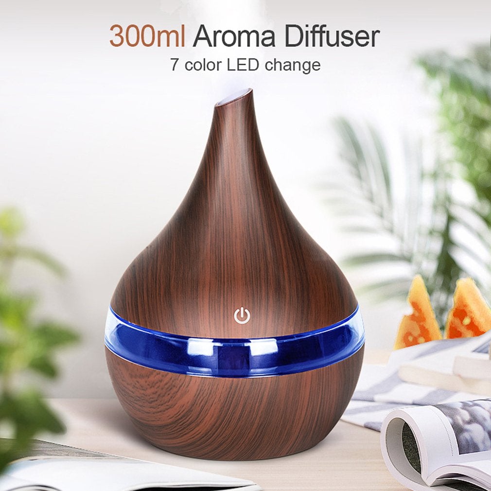 USB Wood Grain Aromatherapy Humidifier