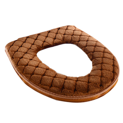 Plush Washable O-Shape Toilet Seat Cover