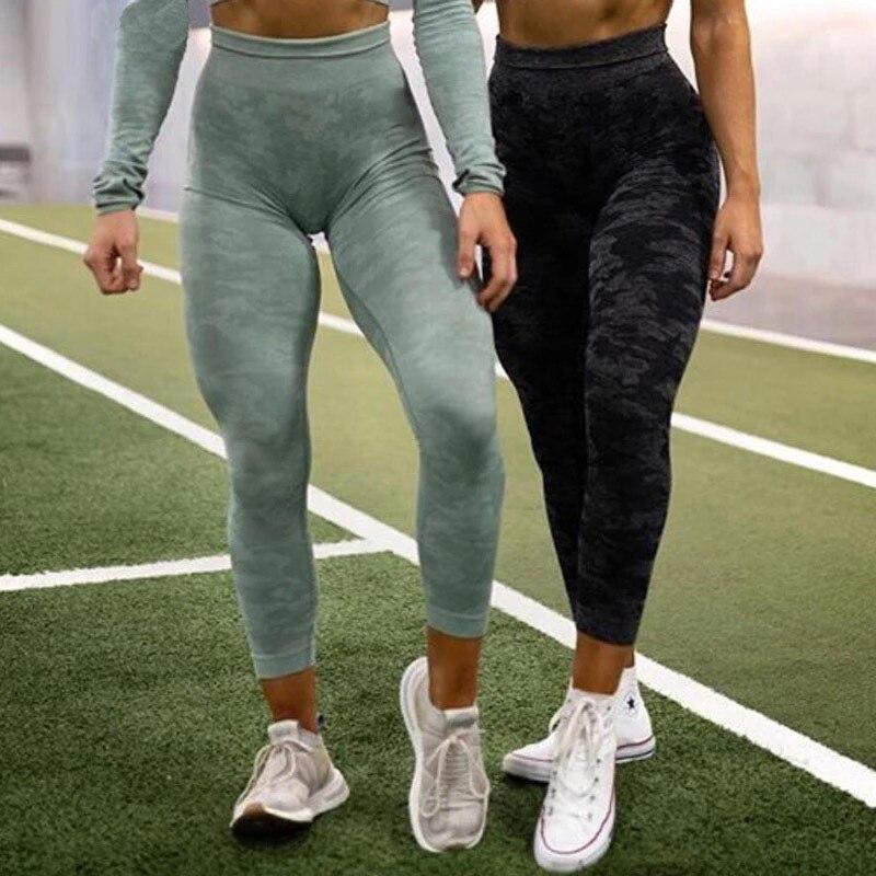 High Waist Seamless Fitness Leggings – Women's