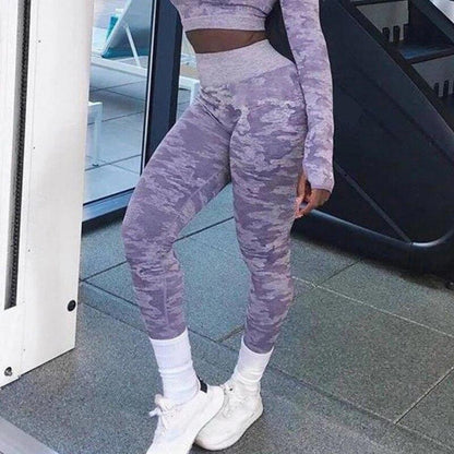 High Waist Seamless Fitness Leggings – Women's