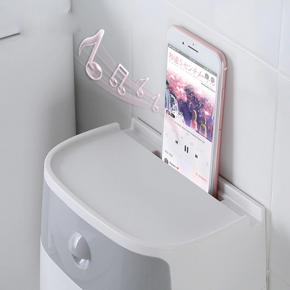 Wall-Mount Toilet Paper Holder with Storage