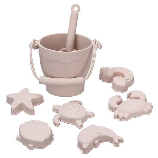 Children Toys Silicone Beach Toy Set with Bucket