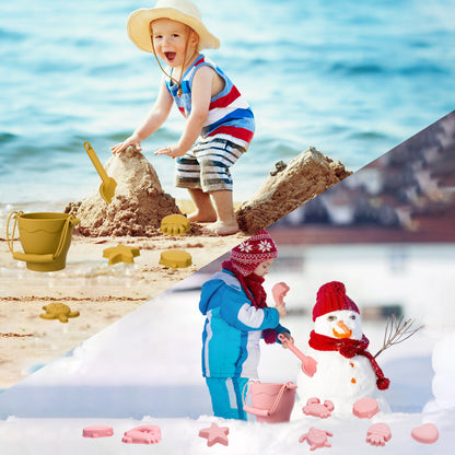 Children Toys Silicone Beach Toy Set with Bucket