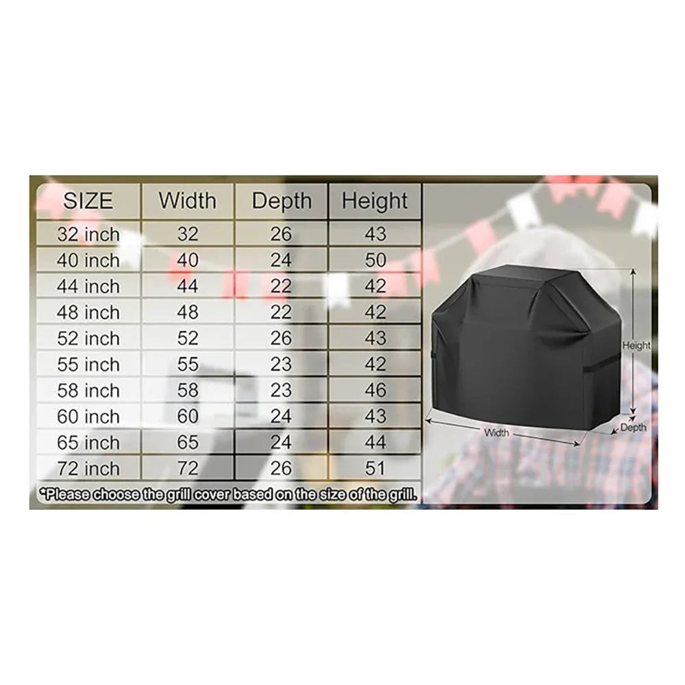 Gas Grill Cover, Waterproof Anti-UV Fade Resistant BBQ Cover