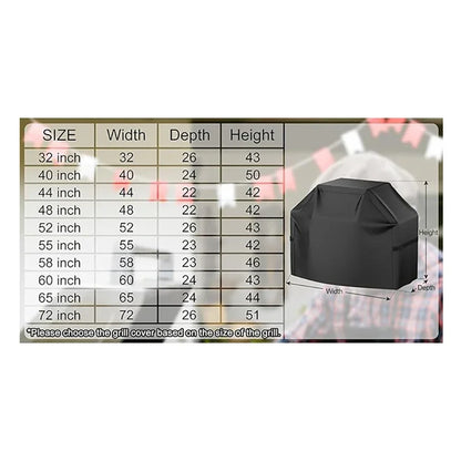 Gas Grill Cover, Waterproof Anti-UV Fade Resistant BBQ Cover