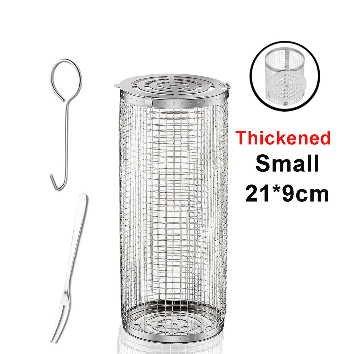 Basket Stainless Steel Rolling Grilling Basket Wire Mesh
