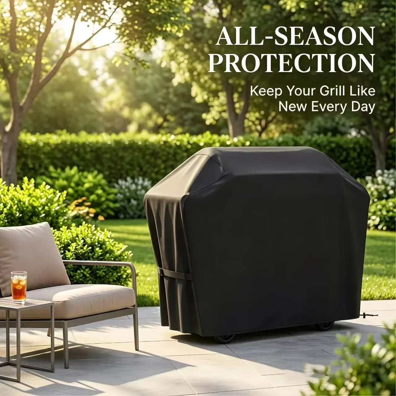 Gas Grill Cover, Waterproof Anti-UV Fade Resistant BBQ Cover