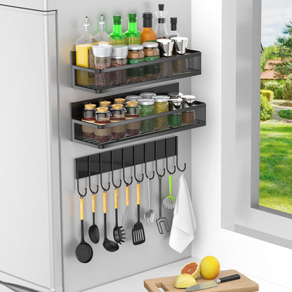 Metal Magnetic Spice Rack for Refrigerator
