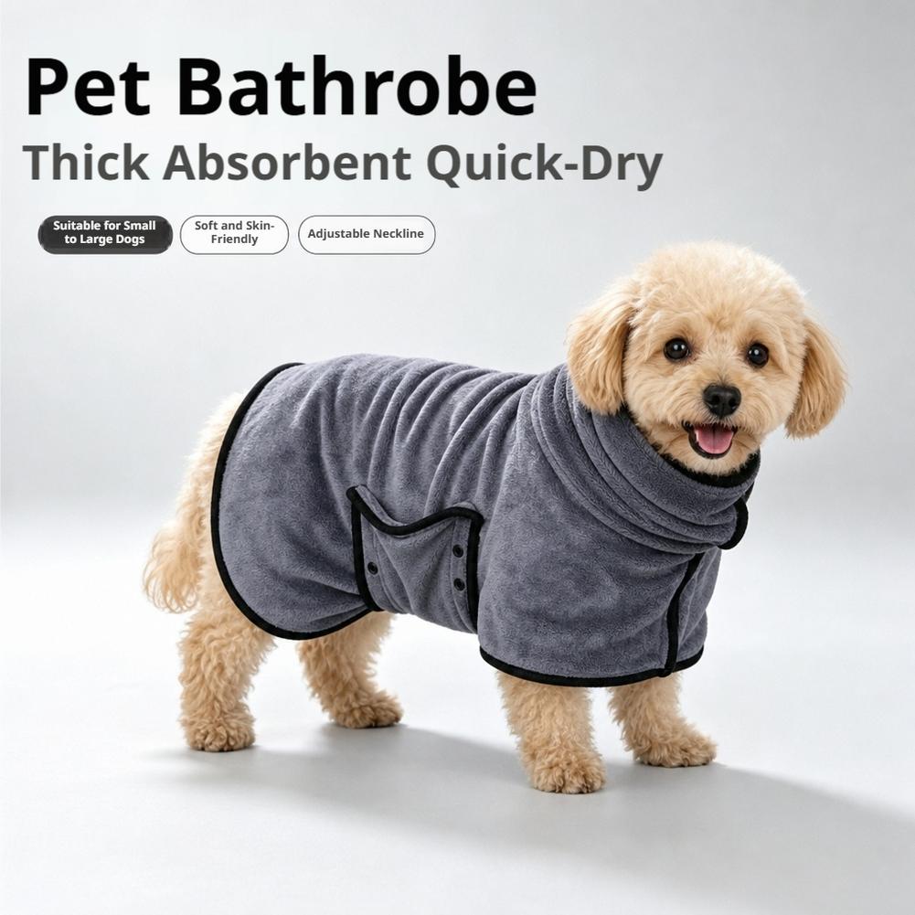Dry Dog Bathrobe Super Absorbent Adjustable