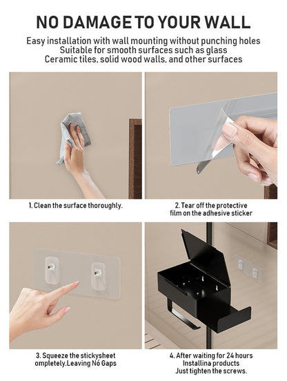 Carbon steel Non Perforated Toilet Paper Holder
