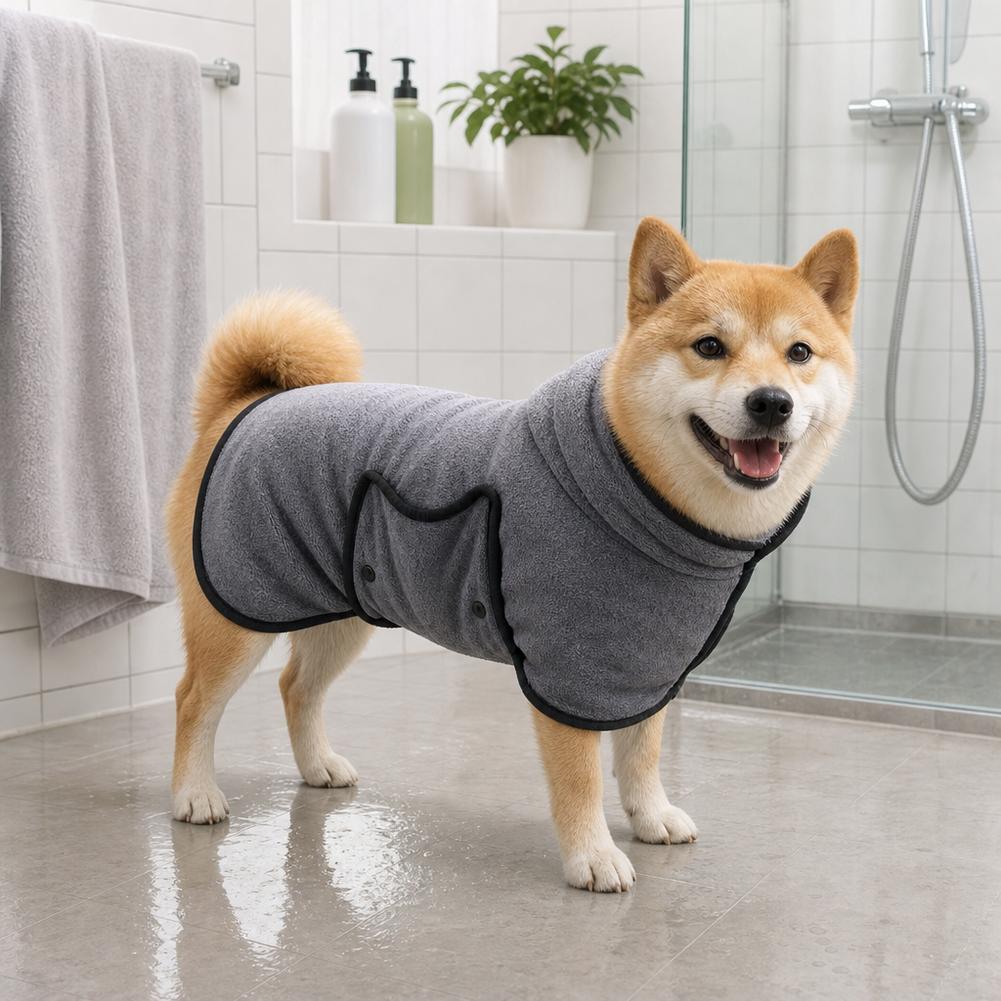 Dry Dog Bathrobe Super Absorbent Adjustable