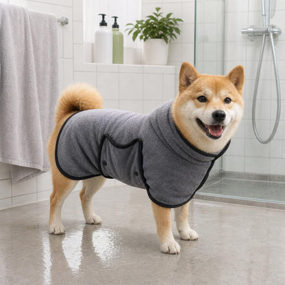 Dry Dog Bathrobe Super Absorbent Adjustable