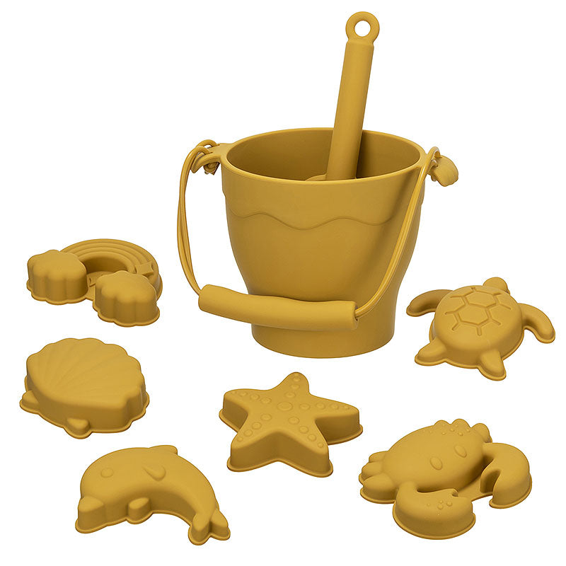 Children Toys Silicone Beach Toy Set with Bucket