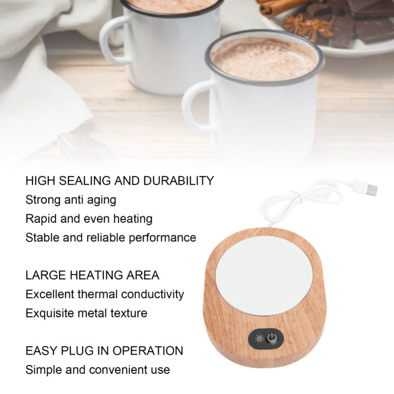 Fast Heating Electric Cup Warmer Non Slip USB Plug In 13W 5V 3A For Glass Ceramic Stainless Steel Cups