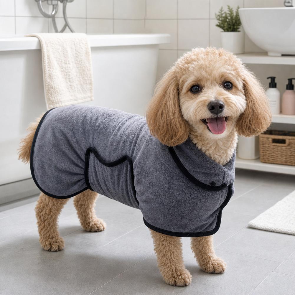Dry Dog Bathrobe Super Absorbent Adjustable