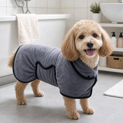 Dry Dog Bathrobe Super Absorbent Adjustable