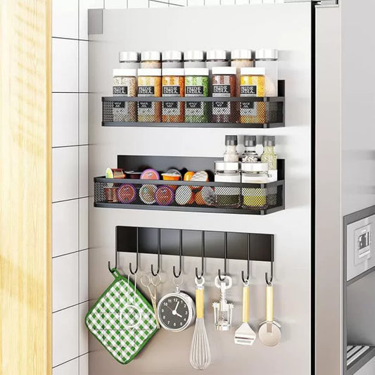 Metal Magnetic Spice Rack for Refrigerator