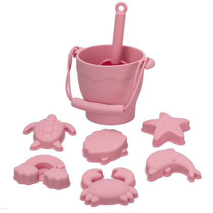 Children Toys Silicone Beach Toy Set with Bucket