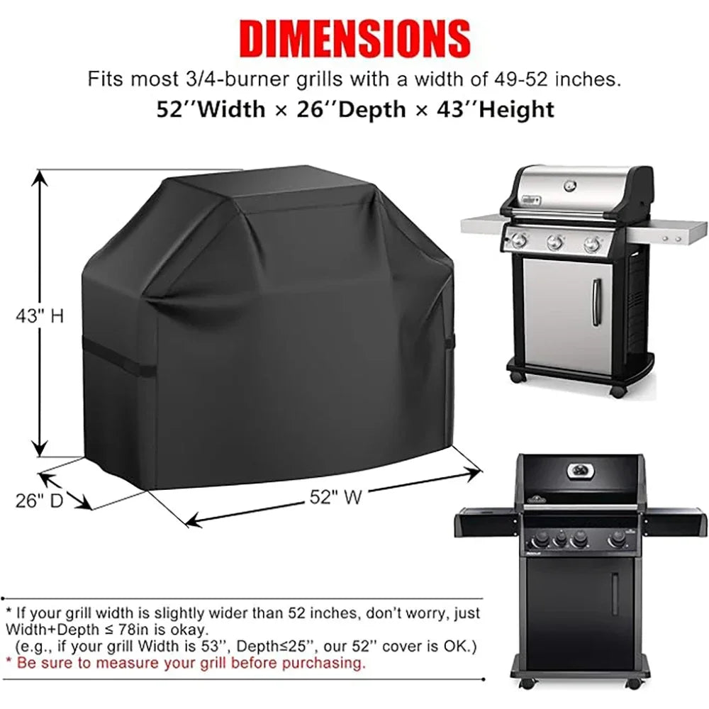 Gas Grill Cover, Waterproof Anti-UV Fade Resistant BBQ Cover
