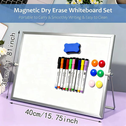 Double-Sided Magnetic White Board with Stand