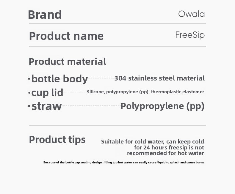 Owala FreeSip Kids Stainless Steel Water Bottle