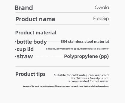 Owala FreeSip Kids Stainless Steel Water Bottle