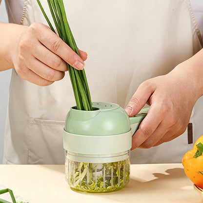 Multi-Functional Portable Wireless Vegetable Processor Electric 4-in-1