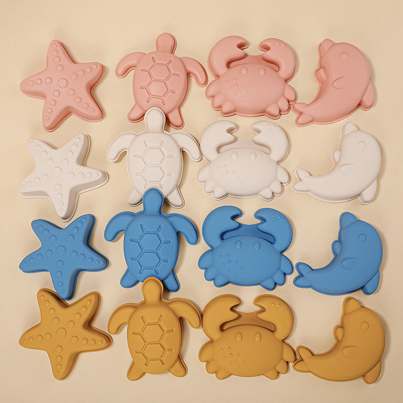 Children Toys Silicone Beach Toy Set with Bucket