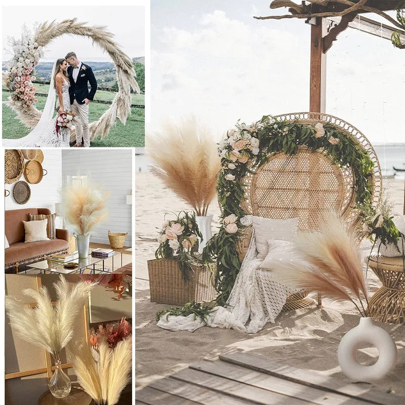 Fluffy Tall Pampas Grass Boho Decorative Artificial Flowers