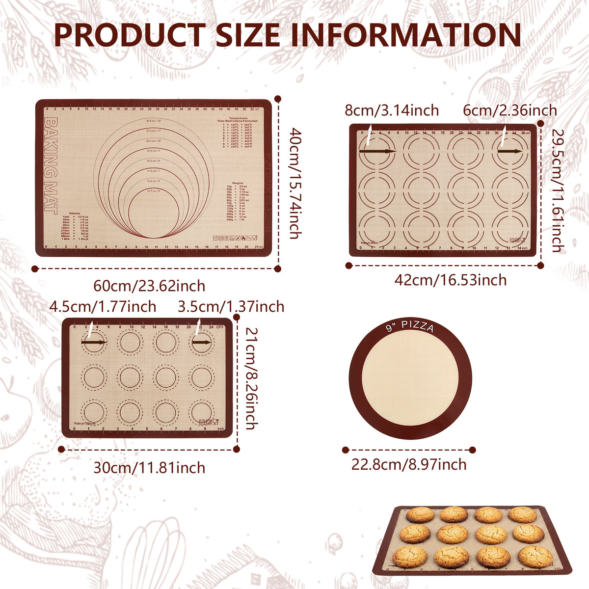 GUANCI Silicone Baking Mat
