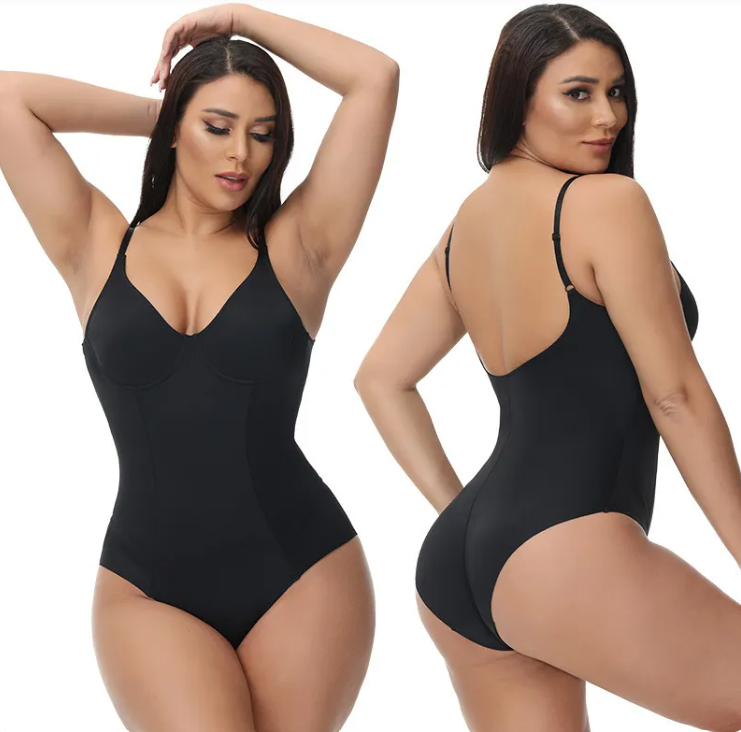 Women's Seamless Shapewear Bodysuit Tummy Control Body Shaper Waist Defining Body Suit