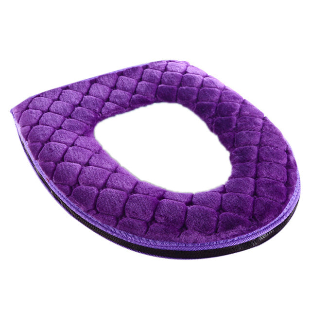 Plush Washable O-Shape Toilet Seat Cover