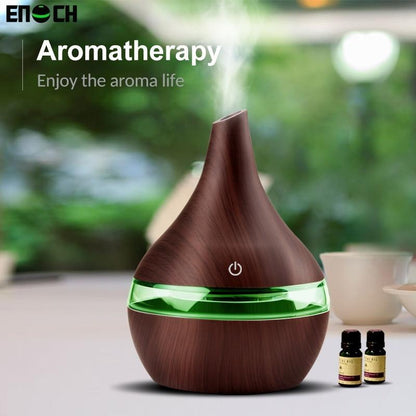 USB Wood Grain Aromatherapy Humidifier