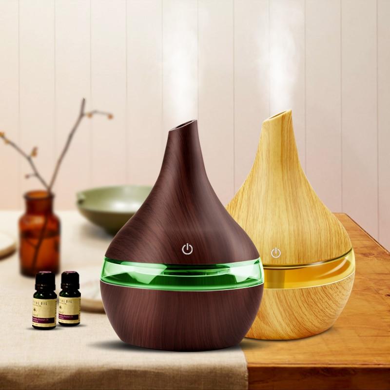 USB Wood Grain Aromatherapy Humidifier