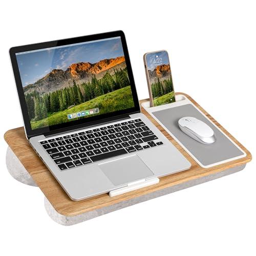 Bamboo Lap Desk with Cushion Portable Laptop Tray