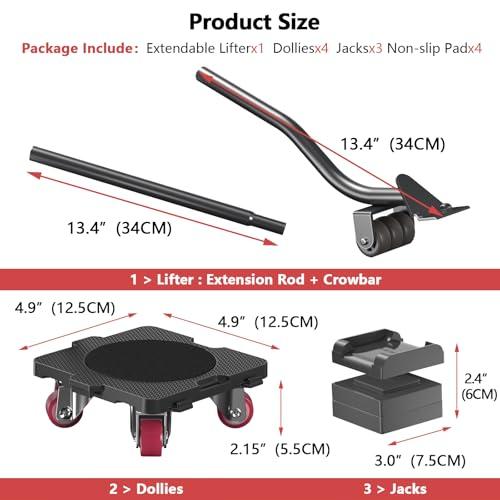 Furniture Mover with Wheels & Aux