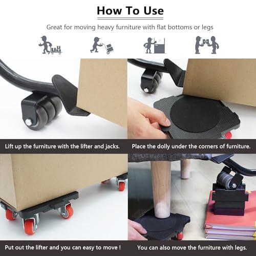 Furniture Mover with Wheels & Aux
