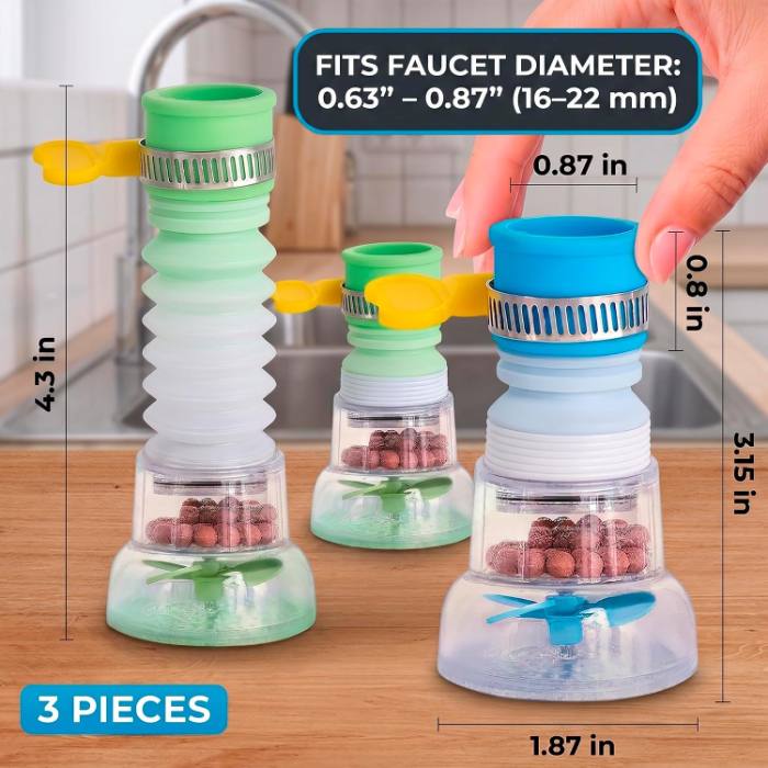 Hot Retractable Faucet Extender Filter